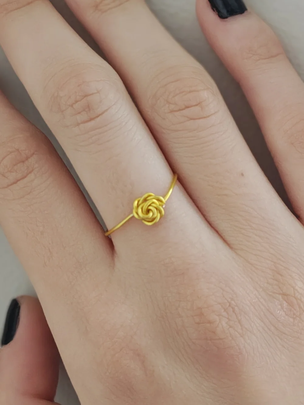 Gold Rose Ring - Women's Fashion Jewelry
